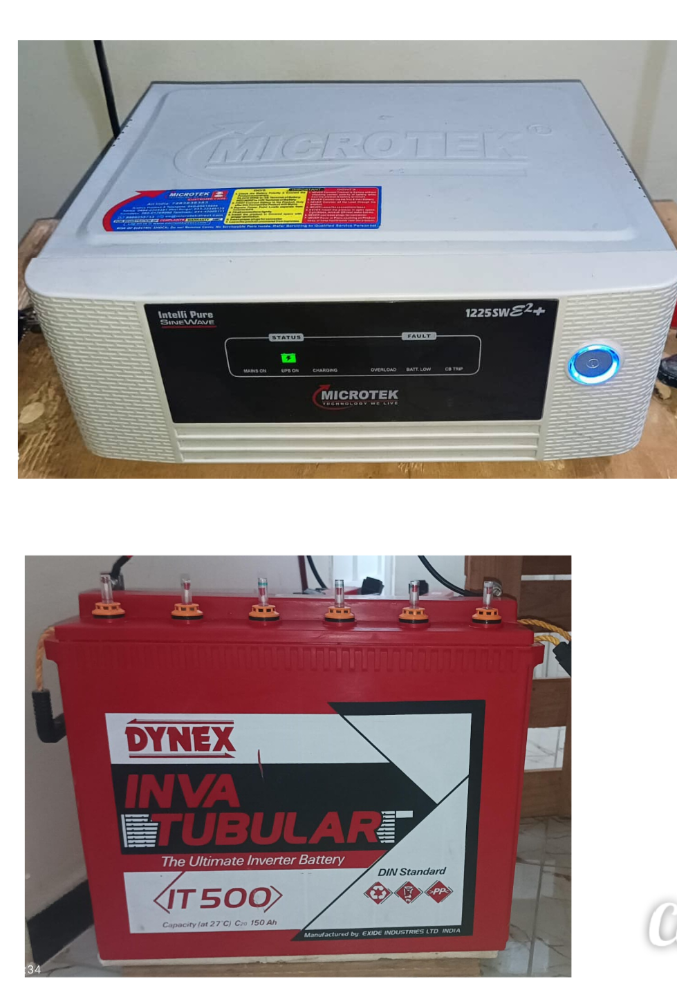 جهاز  مكروتك وبطارية DYNEX 150AH